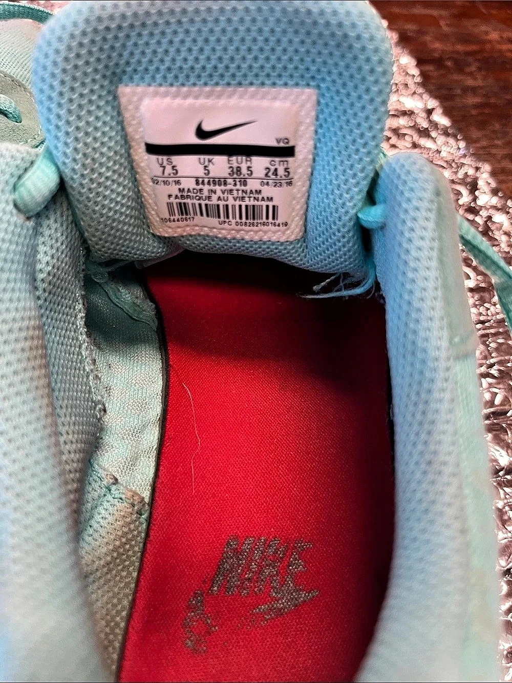 Nike Athletic Sneakers Blue & White US 7.5